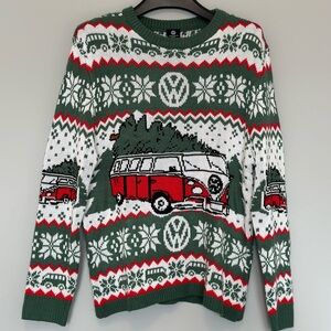 VW Campervan Christmas Jumper Official Fair Isle Knit Men’s Small New